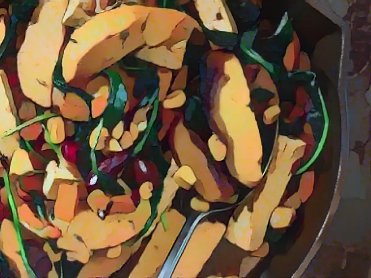 Green apple stir-fry