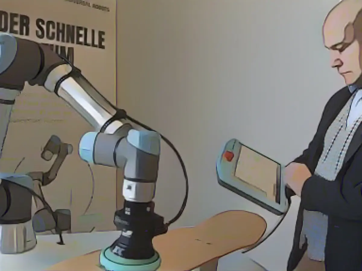 Robots help craftsmen with painting and transportation