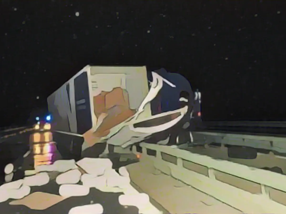 Kebab skewers cause full closure on highway