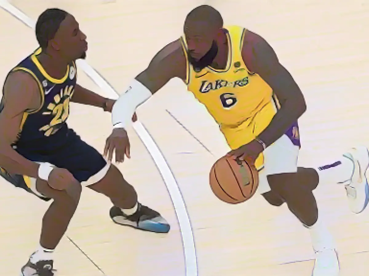 LeBron James moves closer to becoming the NBA's all-time leading scorer as he scores 26 points in the Los Angeles Lakers' victory over the Indiana Pacers