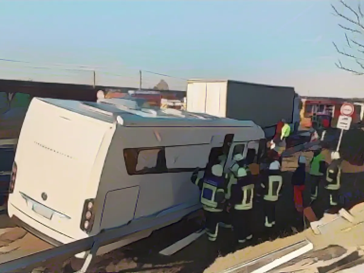 Collision at the end of a traffic jam: Two critically injured