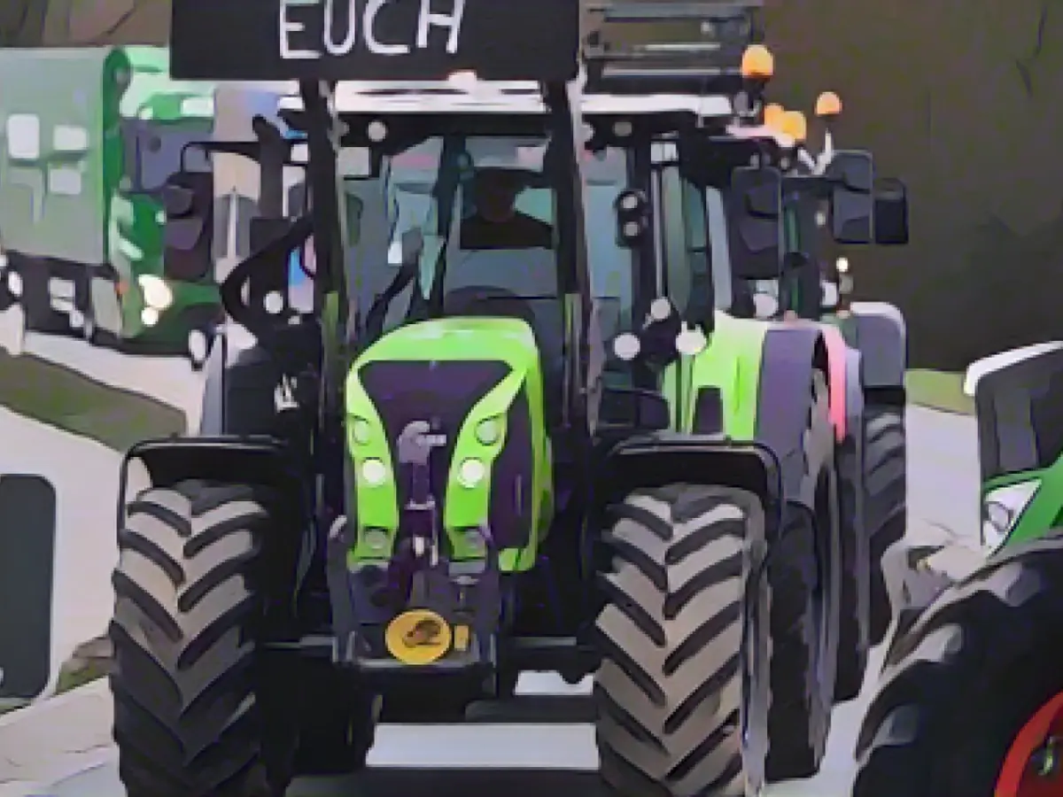 Farmers block highway ramps