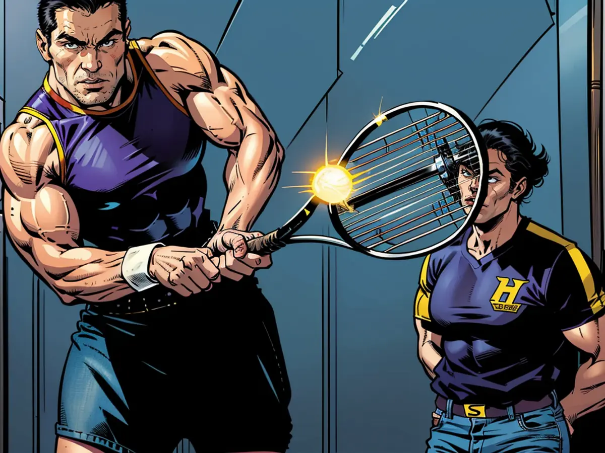 In the third round, victory goes to Niemeier, equipped with ice packs.