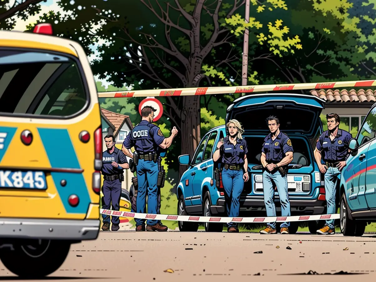 Law enforcement officers engage firing at supposed assailants